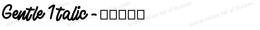 Gentle Italic字体转换